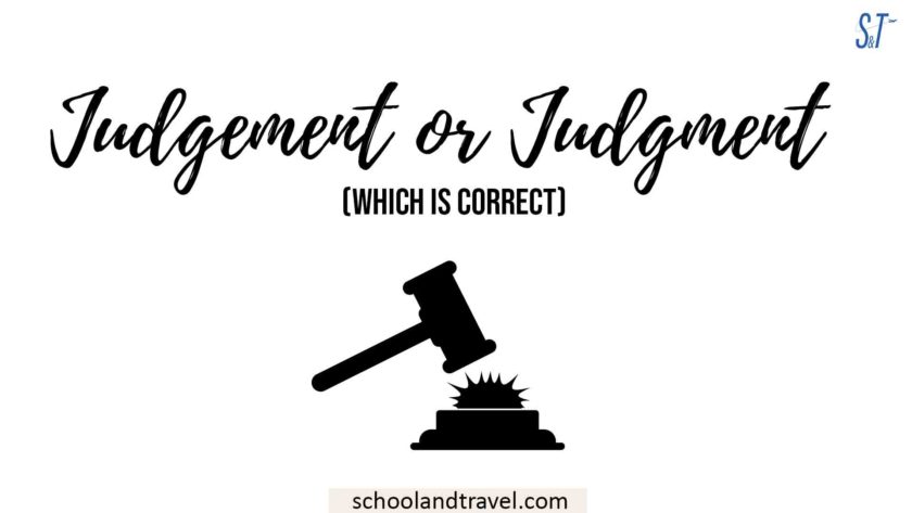 judgment vs judgement