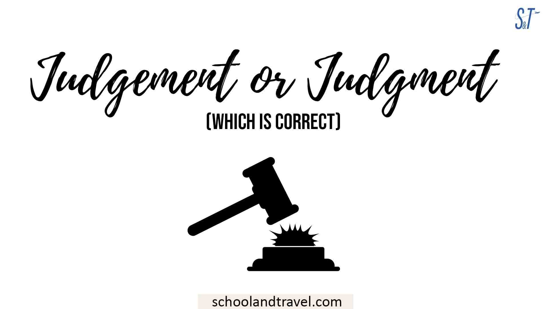 judgement or judgment