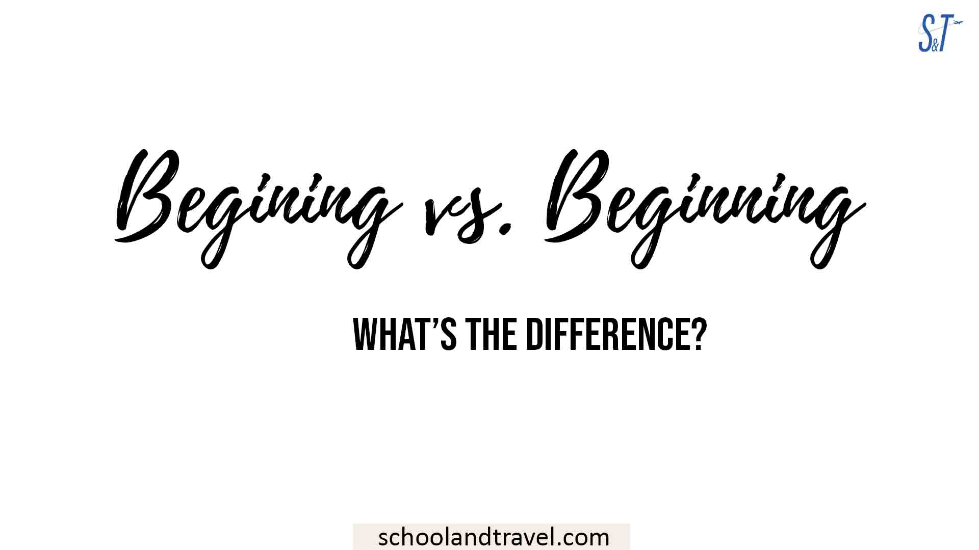 Begining vs. Beginning