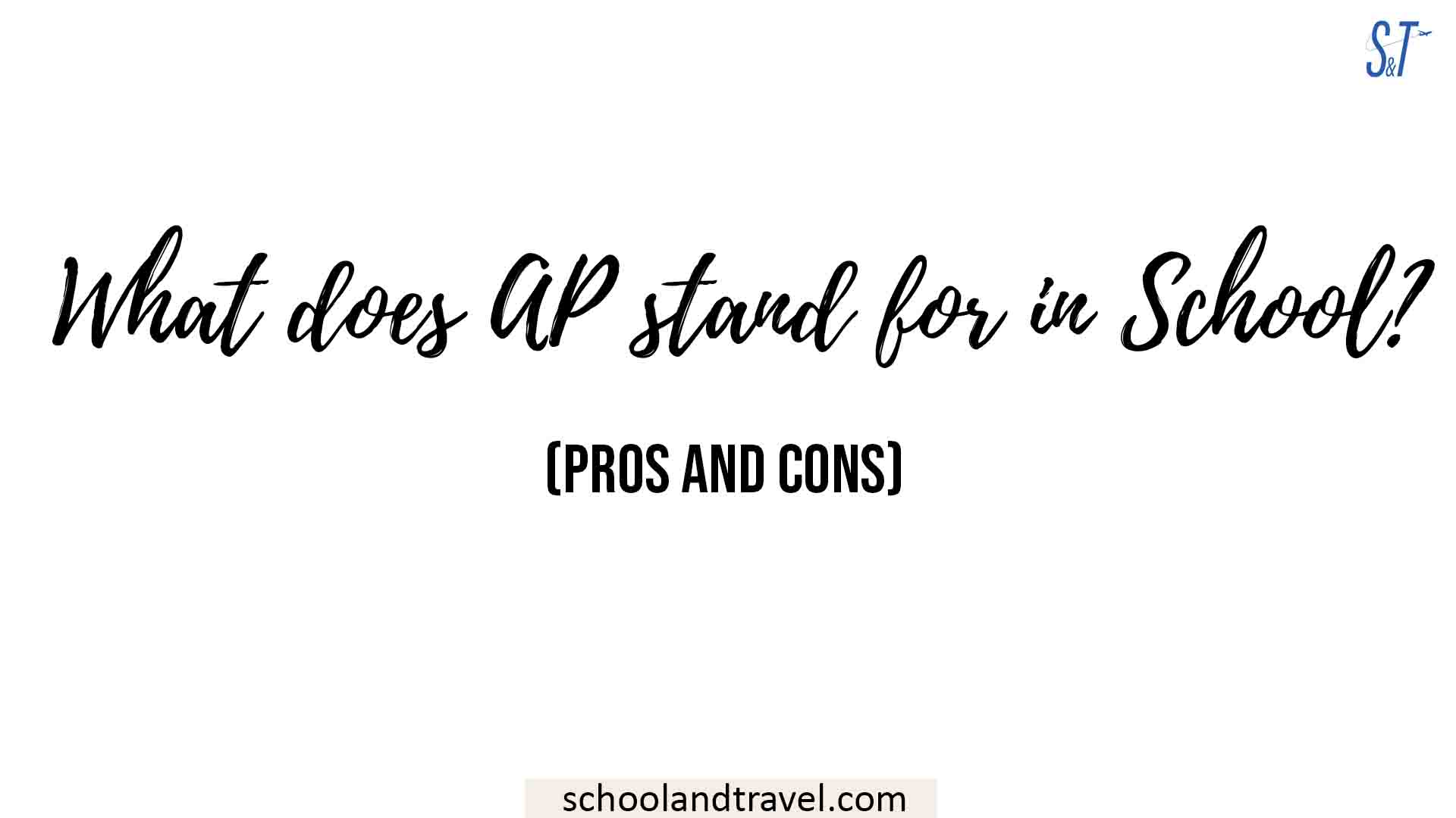 What does AP stand for in School