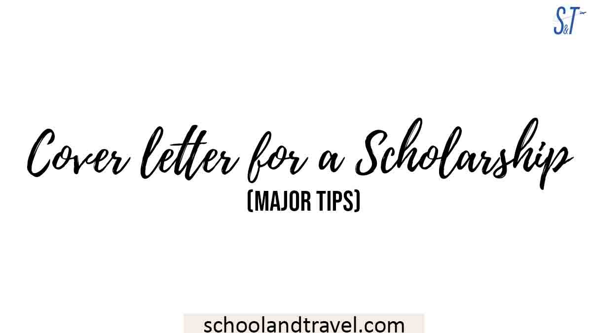 How to write a cover letter for a Scholarship