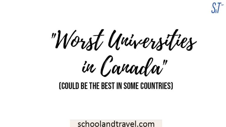 Worst Universities in Canada
