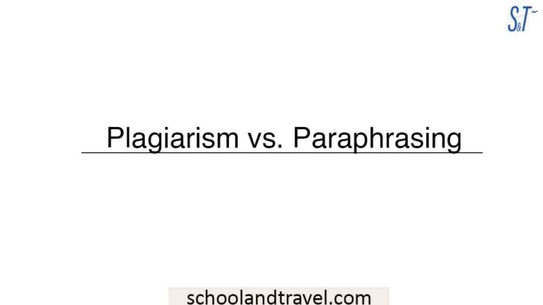 Plagiarism vs Paraphrasing