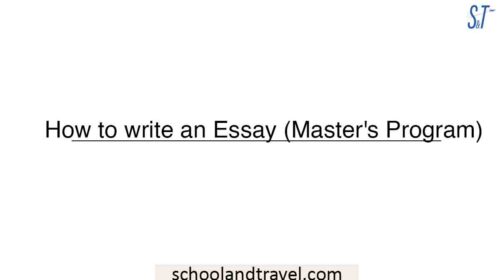 essay writing for master's degree