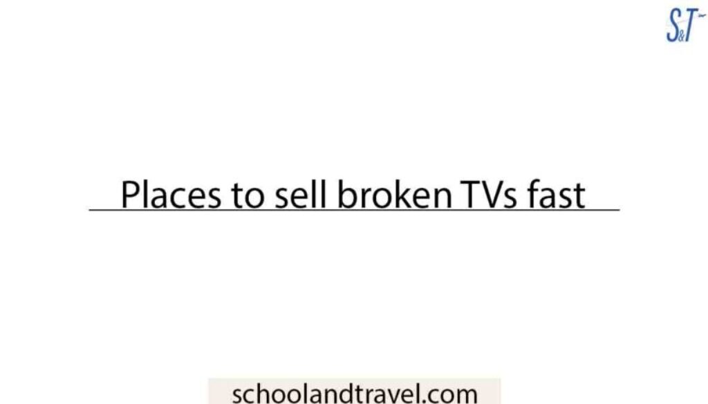 Places to sell broken TVs fast
