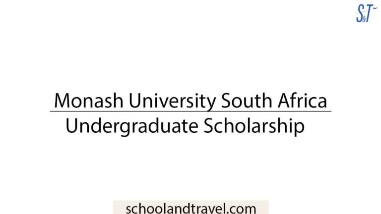Monash University South Africa Undergraduate Scholarship