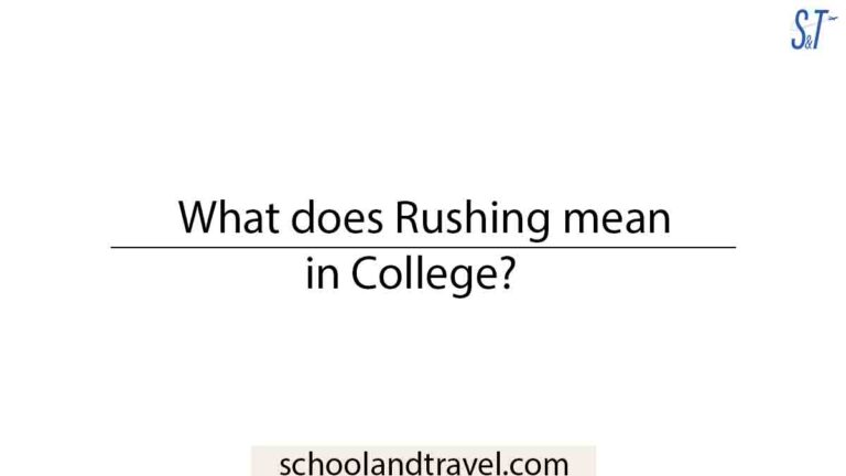 Rushing in College