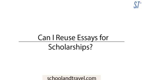 Can I Reuse Essays for Scholarships?