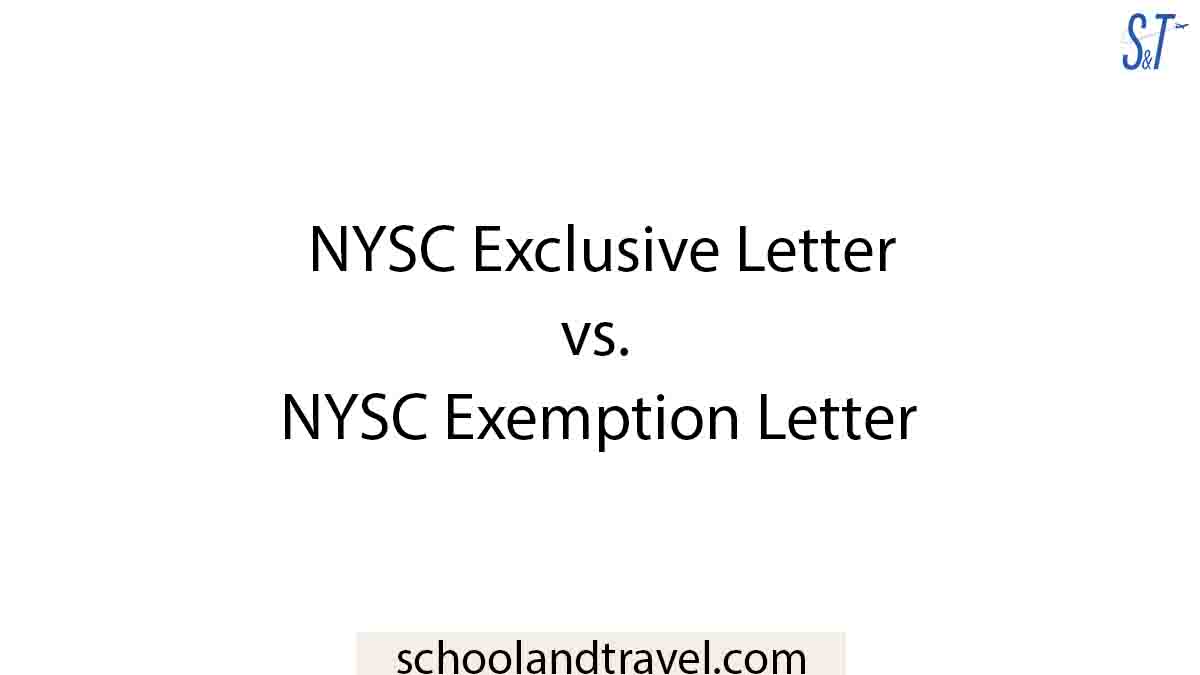 NYSC Exclusive Letter And NYSC Exemption Letter