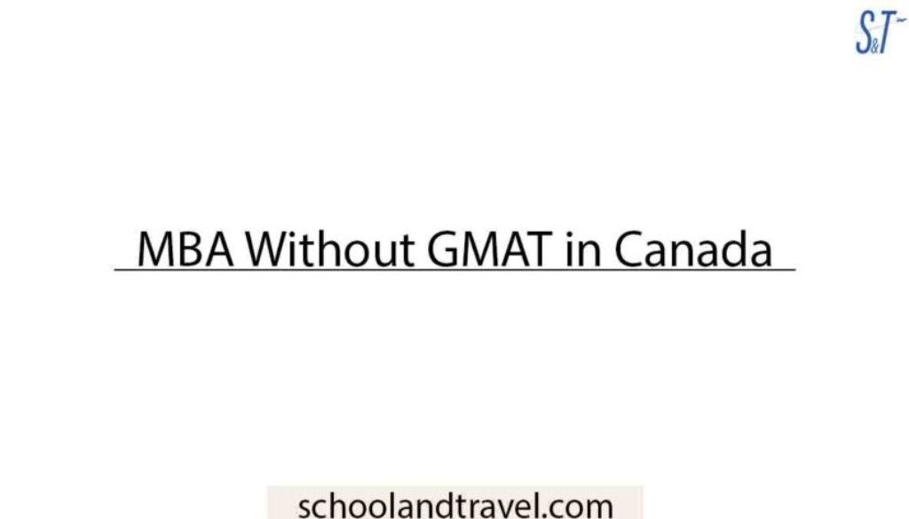 MBA Without GMAT in Canada