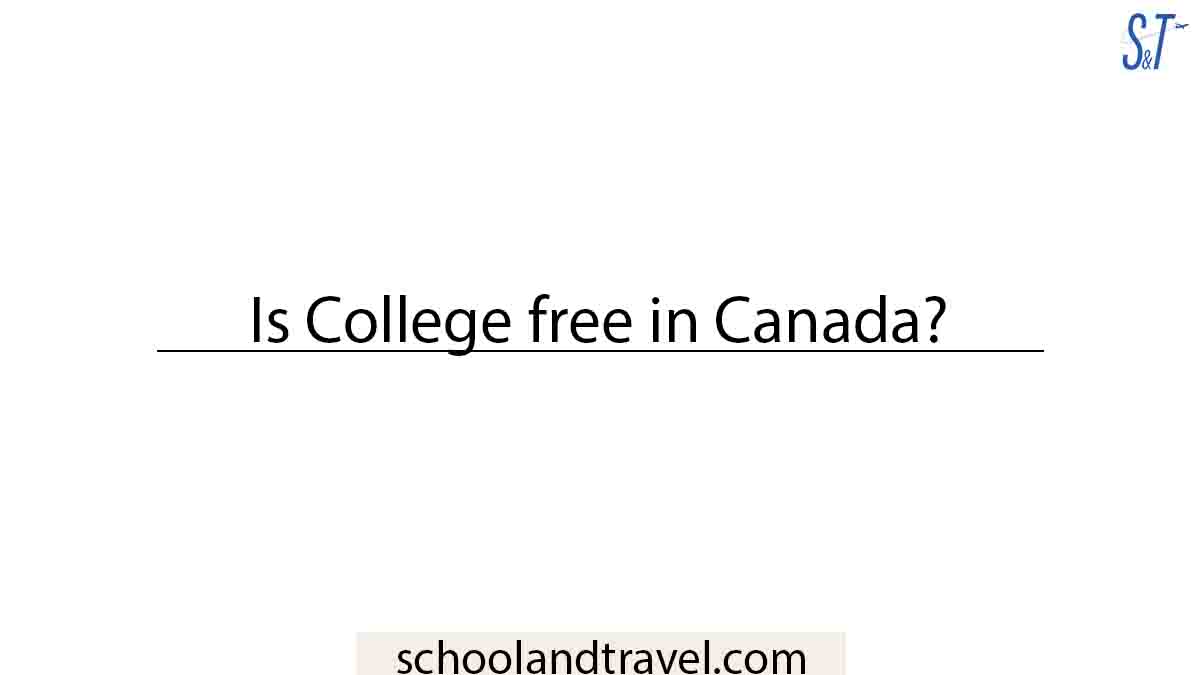 Is College free in Canada