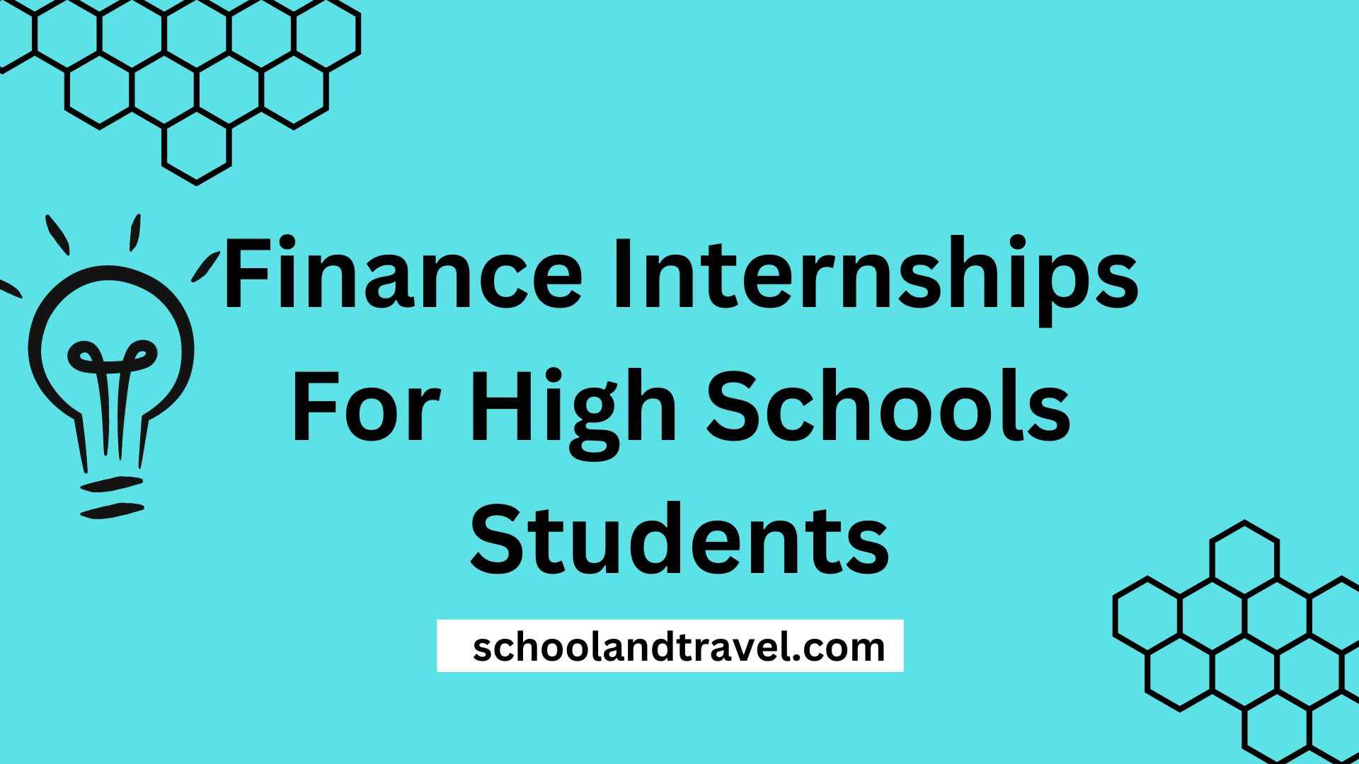 Finance Internships For High Schools Students