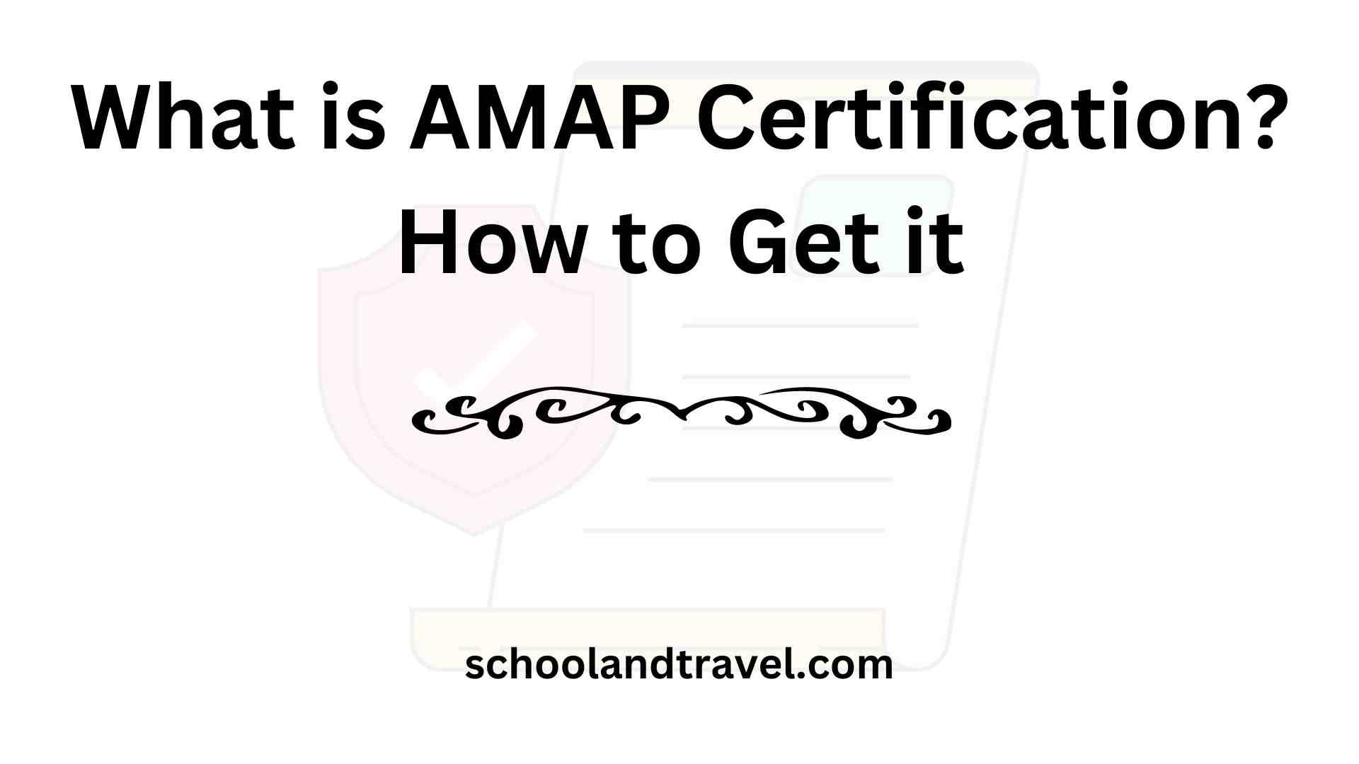 AMAP Certification