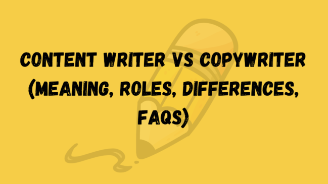 Content Writer vs. Copywriter